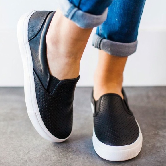 Perforated Platform Slip On Sneaker - Picture 2 of 9